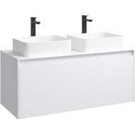 Тумба подвесная со столешницей Aqwella 5 Stars Mobi 120 см MOB0112W/MOB0712W, белый фото 