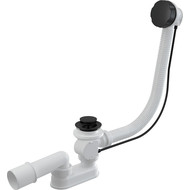 Сифон для ванны AlcaPlast A55BLACK, металл, черный фото 
