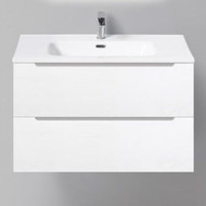 Тумба подвесная с раковиной BelBagno ETNA39-800/390-2C-SO-BL-P 80 см, Bianco Lucido, Цвет фасада: Bianco Lucido фото 