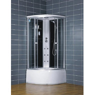 Гидробокс Loranto CS-001 100х100 см, хром/тонированное фото 