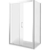 Душевое ограждение Bas Latte WTW+SP G-WE 120х90 см алюминий/матовое фото 