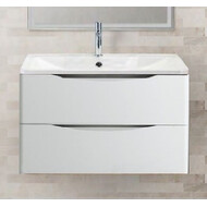 Тумба подвесная с раковиной BelBagno ACQUA-800-2C-SO-BL 80 см, Bianco Lucido, Цвет фасада: Bianco Lucido фото 