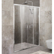 Душевая дверь BelBagno 170-200 см UNIQUE-BF-2-170/200-C-Cr, хром/прозрачное фото 