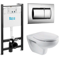 Инсталляция с подвесным унитазом Roca Victoria + Roca Pro 5 в 1 893100000 фото 