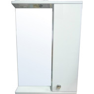 Зеркало-шкаф Стиль Моника 50 см R, со светильником, белый фото 