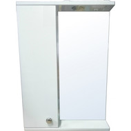 Зеркало-шкаф Стиль Моника 50 см L, со светильником, белый фото 