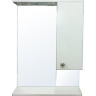 Зеркало-шкаф Стиль Моника 60 см R, со светильником, белый фото 