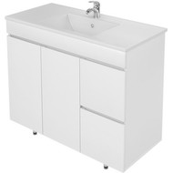 Тумба напольная с раковиной Mirsant Next 80 см (раковина Premier 800), белый фото 