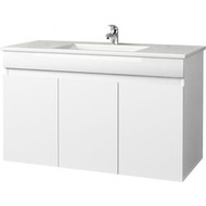 Тумба подвесная с раковиной Mirsant Next 100 см (раковина Premier 1000), белый фото 