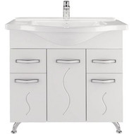 Тумба напольная с раковиной Mirsant Сандра 80 см, белый фото 