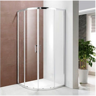 Душевое ограждение Mirsant Round 100 см хром/прозрачное фото 