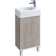 Тумба напольная с раковиной Акватон Эмма 45 см 1A2216K1EAD80, дуб наварра/белый фото 