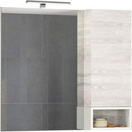 Зеркало-шкаф Comforty Прага 90 см, дуб белый фото 