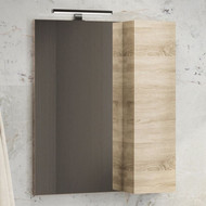 Зеркало-шкаф Comforty Тромсе 60 см, дуб сонома фото 