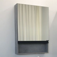 Зеркало-шкаф Comforty Эдинбург 60 см, бетон светлый фото 