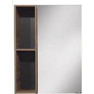 Зеркало-шкаф Comforty Штутгарт 60 см, дуб тёмно-коричневый фото 