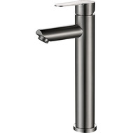 Смеситель для раковины высокий Haiba HB11801, нержавеющая сталь фото 