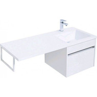 Тумба подвесная с раковиной-столешницей Aquanet Токио 110 см 236915 R, белый фото 
