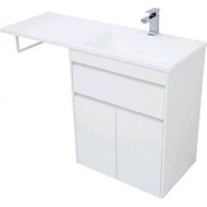 Тумба напольная с раковиной-столешницей Aquanet Токио 130 см 237746 R, белый фото 
