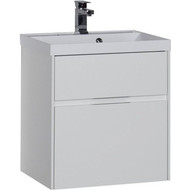 Тумба подвесная с раковиной Aquanet Латина 60 см 179934, белый фото 