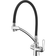 Смеситель для кухни Lemark Comfort LM3070C, хром/черный фото 