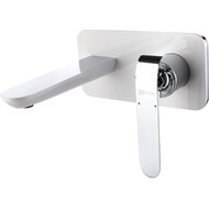 Смеситель для раковины настенный Lemark Melange LM4926CW, хром/белый фото 