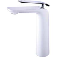 Смеситель для раковины высокий Lemark Melange LM4909CW, хром/белый фото 