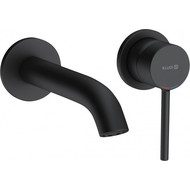 Смеситель для раковины настенный Kludi Bozz 180 мм 382443976, черный фото 