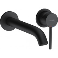 Смеситель для раковины настенный Kludi Bozz 230 мм 382453976, черный фото 