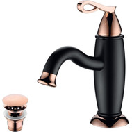 Смеситель для раковины Lemark Prime LM6106BRG, черный/розовое золото фото 