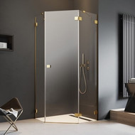 Душевое ограждение Radaway Essenza Pro Gold PTJ 100х100 см R, золото/прозрачное фото 