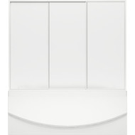 Шторка для ванны Bas Ямайка 1800х1450 мм, белый/матовое (пластик) фото 