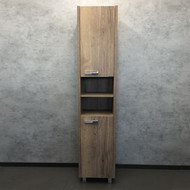 Пенал напольный Comforty Марио 40 см, дуб тёмный фото 