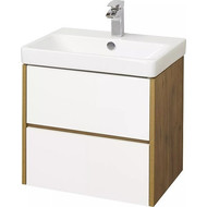 Тумба подвесная с раковиной Акватон Сканди 70 см 1A2518K0SDZ90, белый/дуб рустикальный фото 