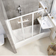 Шторка для ванны Ravak Supernova VS3 130 см 795V010041 белый/rain фото 