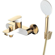 Смеситель для ванны Iddis Cloud CLOWG02i02, белый/желтое золото фото 