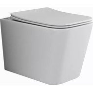 Унитаз подвесной безободковый ceramicanova Cubic Rimless CN1806 с тонкой крышкой микролифт фото 