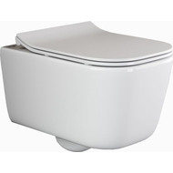 Унитаз подвесной безободковый ceramicanova New Day Rimless CN3005 с тонкой крышкой микролифт фото 