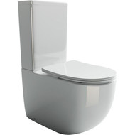 Унитаз-компакт безободковый ceramicanova Metropol CN4001 с тонкой крышкой микролифт фото 