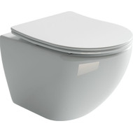 Унитаз подвесной безободковый ceramicanova Metropol Rimless CN4002 с тонкой крышкой микролифт, Цвет производителя: белый фото 