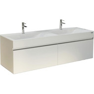 Тумба подвесная с раковиной Velvex Pulsus 140 см tpPUL.140-21, белый фото 