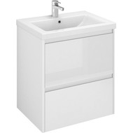 Тумба подвесная с раковиной Velvex Klaufs 60 см tpKLA.60.2Y-616.216, белый глянец фото 