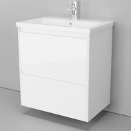 Тумба подвесная с раковиной Velvex Klaufs 70 см tpKLA.70.2Y-616.216, белый глянец фото 