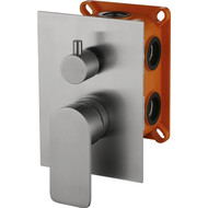 Смеситель для ванны двухпозиционный BelBagno Nova NOV-SDMC-IN, сатин, Цвет производителя: сатин фото 