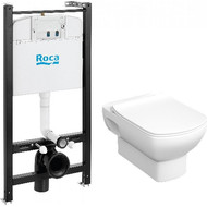Инсталляция с подвесным унитазом Roca Dama Senso 7893104680 (без кнопки смыва) фото 