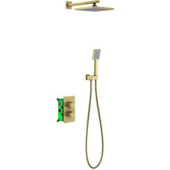 Душевая система для душа с термостатом Timo Petruma SX-5059/17SM, золото матовое фото 