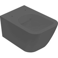 Унитаз подвесной безободковый Globo Stone 52х36 см STS05.AR, черный матовый, Цвет производителя: чёрный матовый фото 