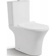 Унитаз-компакт CeramaLux Rimless 1217-P с крышкой микролифт фото 