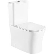 Унитаз-компакт CeramaLux Rimless 1218A с крышкой микролифт (арматура Geberit) фото 