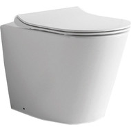 Унитаз приставной CeramaLux Rimless NS-3178 с крышкой микролифт фото 